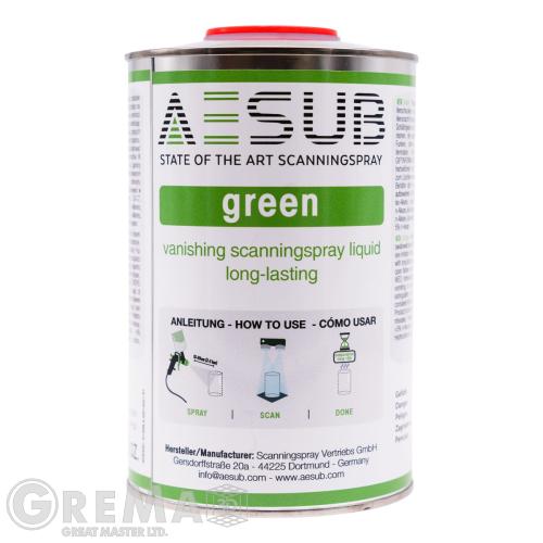 Preparing 3D printing and scanning AESUB green spray for 3D scanning